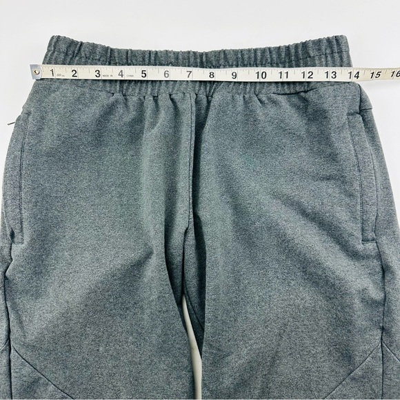 Alphalete Zipper Ankle Reflective Jogger Embroidered Back Waistband Heather Grey - Picture 8 of 13